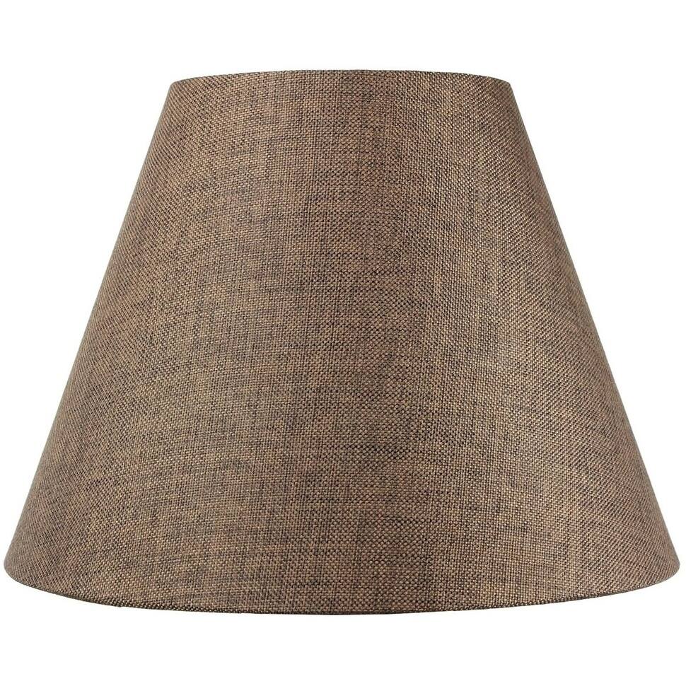 8x16x12" SLIP UNO FITTER Hard Back Empire Lampshade - Chocolate Burlap