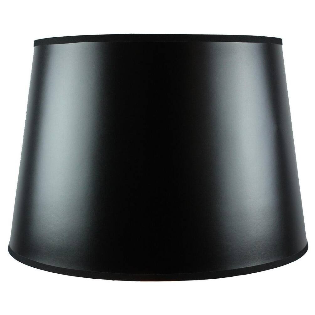 13x16x11" SLIP UNO FITTER Black Parchment Gold-Lined Floor Lampshade