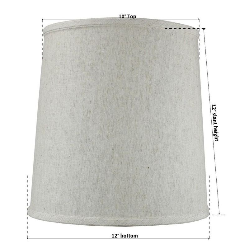 10x12x12" SLIP UNO FITTER Textured Oatmeal Drum Shade