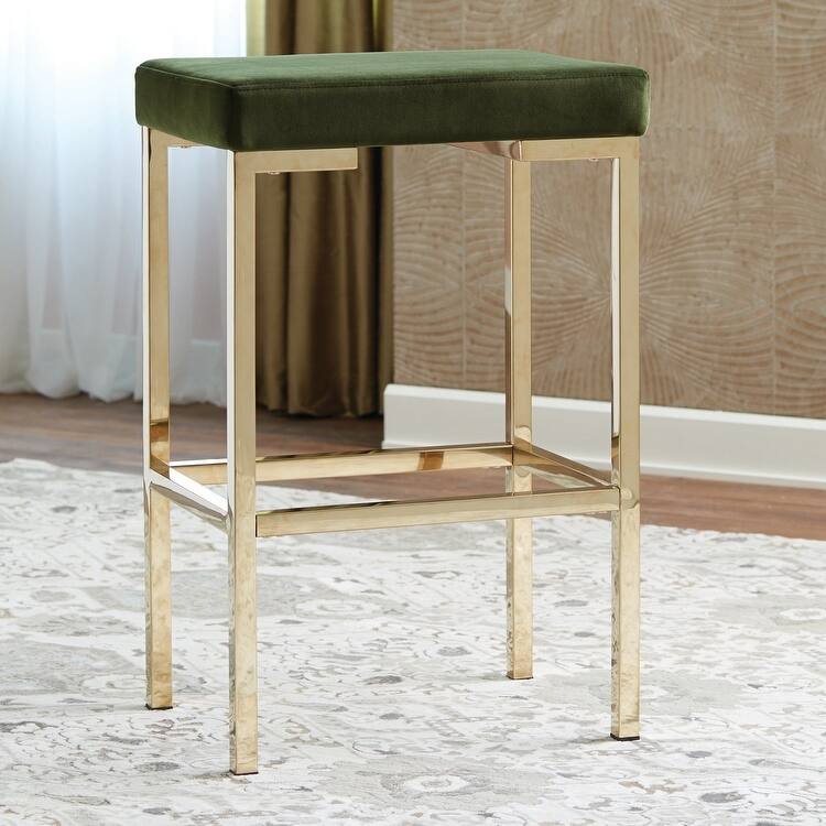 Silver Orchid Clifford Rose Gold Backless Bar Stools (Set of 2)