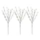 Set of 3 LED Lighted Cherry Blossom Outdoor Artificial Tree Branch 2.5 ...