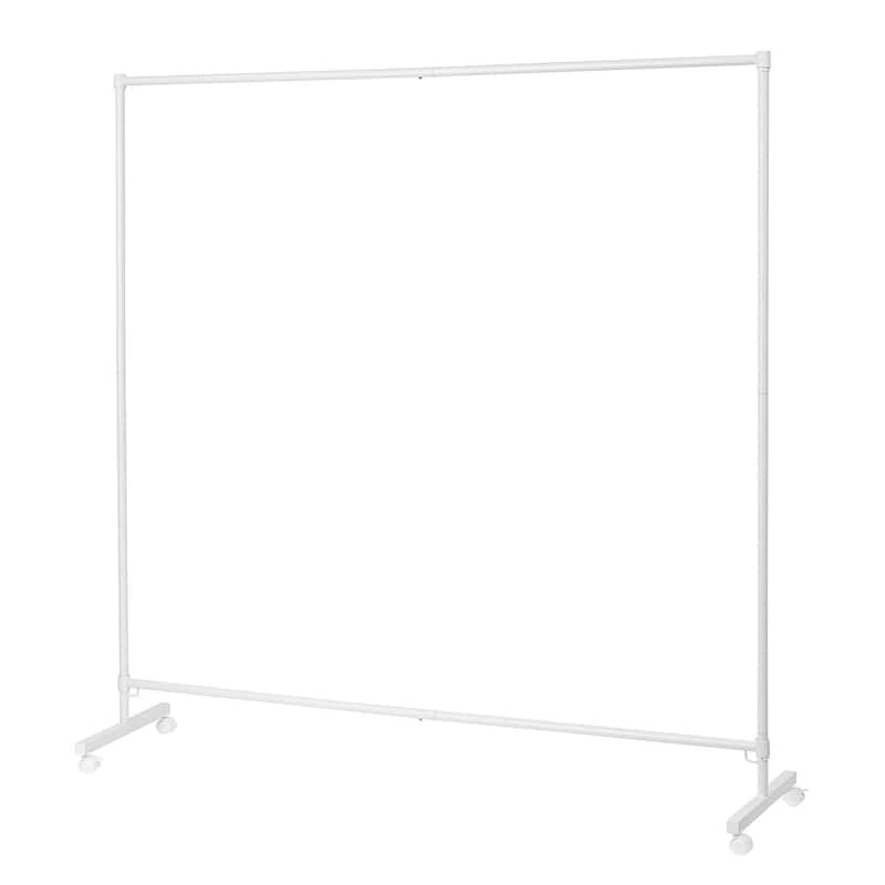 Don't Look At Me - Simplified Privacy Room Divider - White Frame with White Privacy Fabric