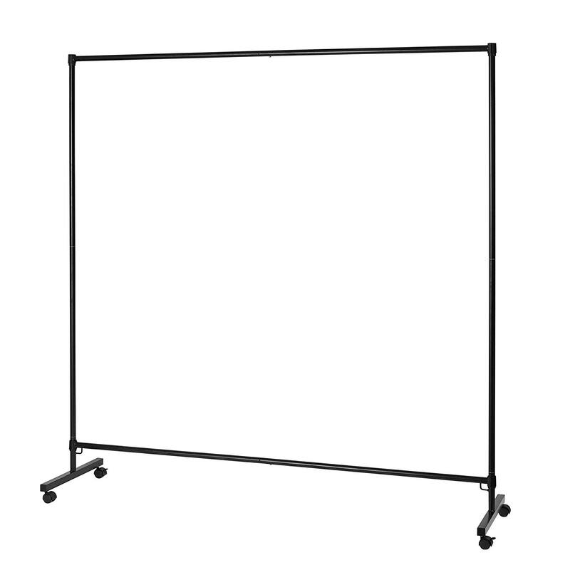 Don't Look At Me - Simplified Privacy Room Divider - Black Frame with Black Privacy Fabric