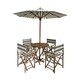 preview thumbnail 9 of 8, Salute 6-piece Bamboo Patio Set with Round Table and Umbrella by Havenside Home