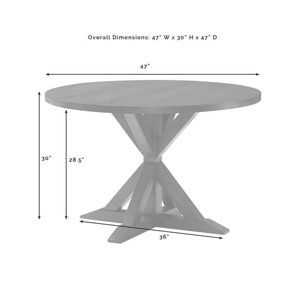 Crosley Hayden 5Pc Round Dining Set Slate Table, 4 Chairs Bed Bath