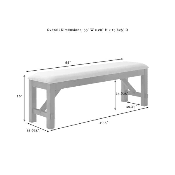 Shop Hayden Dining Bench Slate Free Shipping Today Overstock