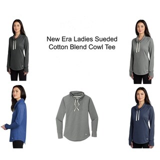 New Era Ladies Sueded Cotton Blend Drawstring Cowl Tee