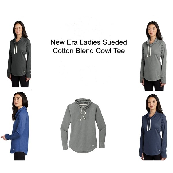 New Era Ladies Sueded Cotton Blend Drawstring Cowl Tee