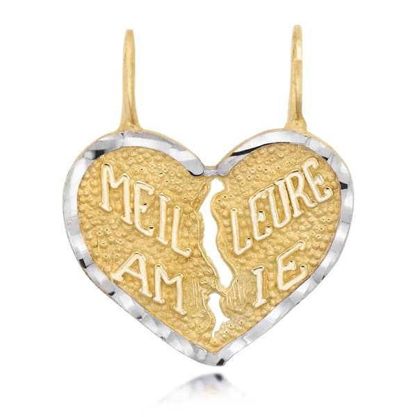 Forever Last 10 Kt Two Tone French Meilleur Amie Break A Part Charm Overstock Forever Last 10 Kt Two Tone French Meilleur Amie Break A Part Charm Overstock