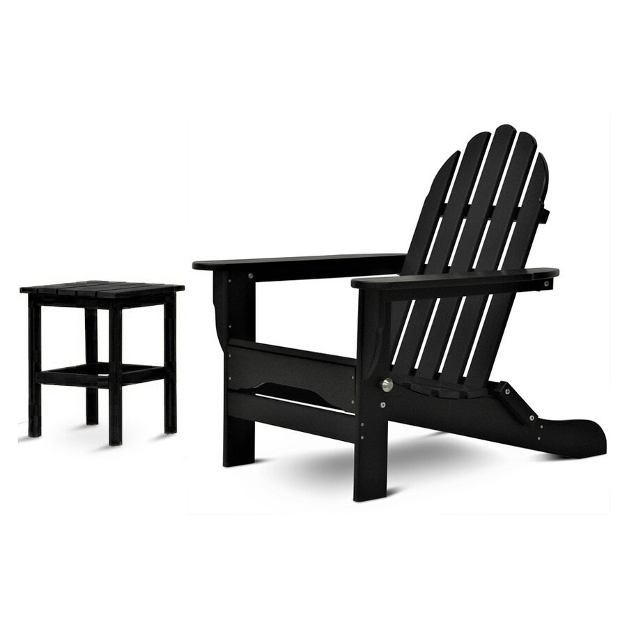 Hawkesbury 2 Piece Recycled Plastic Folding Adirondack Chair With Side Table Set By Havenside Home