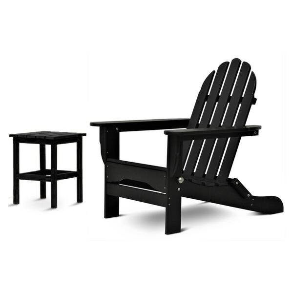 Shop Hawkesbury 2 Piece Recycled Plastic Folding Adirondack Chair With Side Table Set By Havenside Home Overstock 29380832