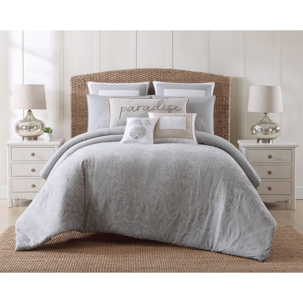 Oceanfront Resortoceanfront Resort Tropical Plantation Cotton Embroidered 3 Piece King Size Comforter Set As Is Item King Cotton 3 Piece Dailymail