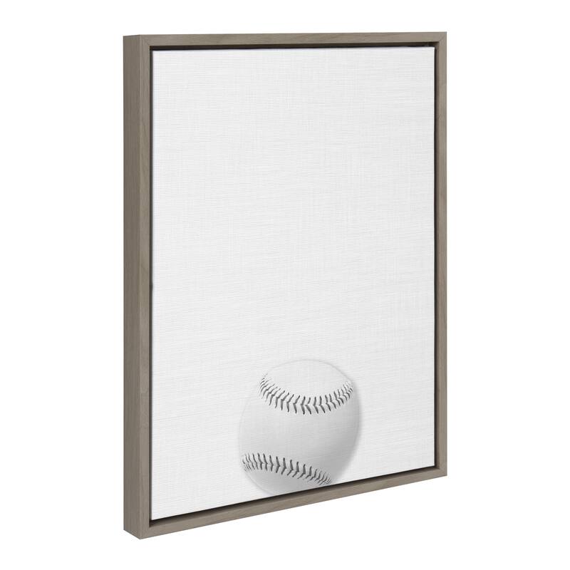 DesignOvation Sylvie Baseball Portrait Framed Canvas