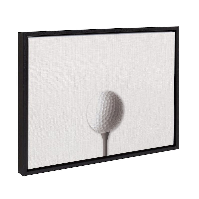 DesignOvation Sylvie Horizontal Golf Ball Portrait Framed Canvas