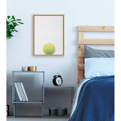 DesignOvation Sylvie Color Tennis Ball Portrait Framed Canvas