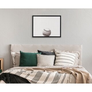 DesignOvation Sylvie Horizontal Baseball Portrait Framed Canvas - Bed ...