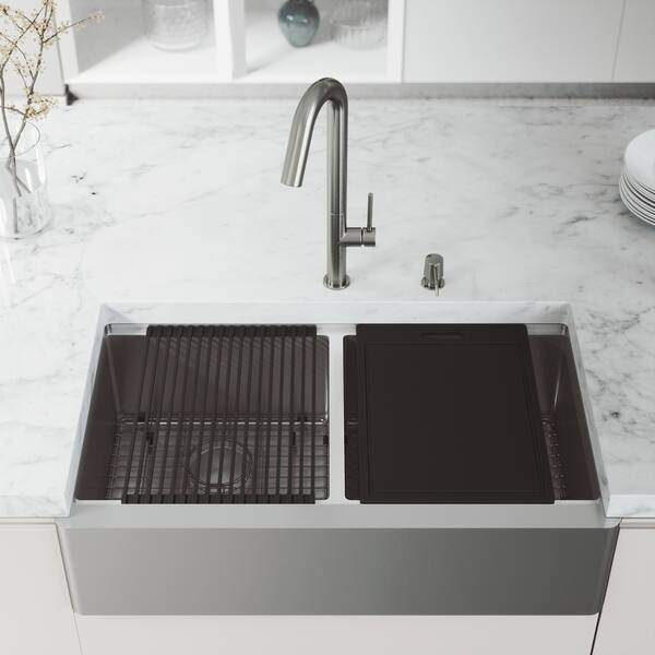 Vigo 36 Inch Double Bowl Oxford A Front Stainless Vigo 36 Inch Double Bowl Oxford A Front Stainless