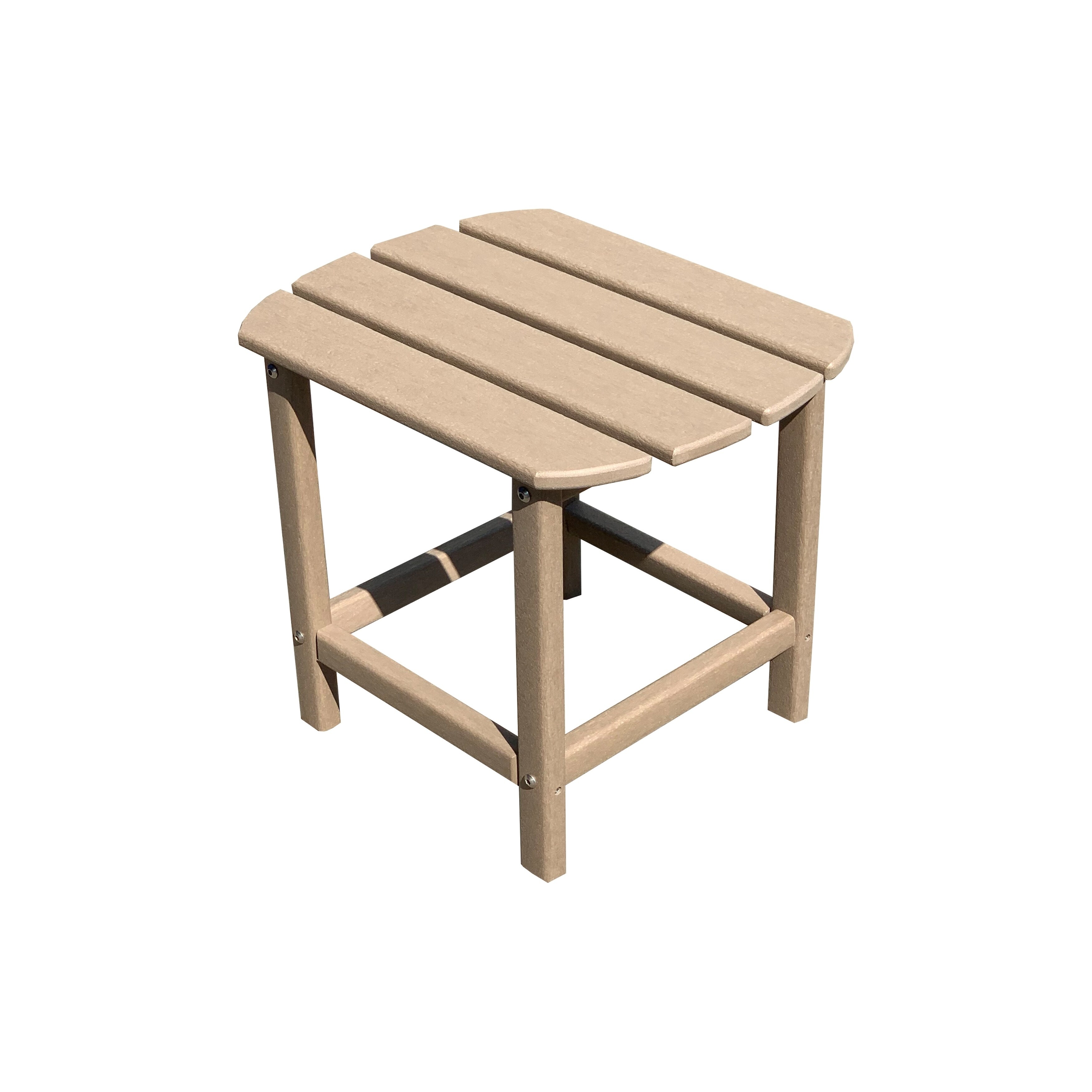 Shop Luxeo Corona 18 Recycled Plastic Outdoor Side Table Overstock 29381535 Teak