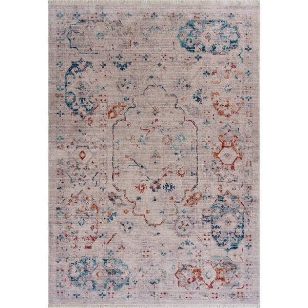 Charming Traditional Distressed Area Rug 5'3" x 76" - 5'3" x 7'6"