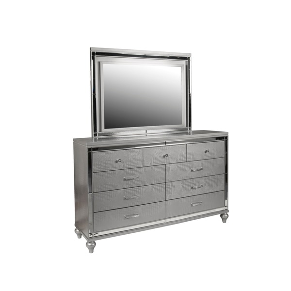 Valentino Silver 9-drawer Dresser