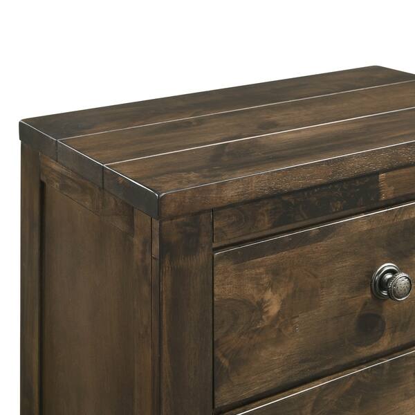 Shop Blue Ridge Rustic Grey 2 Drawer Nightstand Overstock 29383393