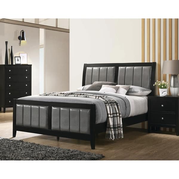 Shop Black Friday Deals On Armand Black 3 Piece Panel Bedroom Set With 2 Nightstands Overstock 29383467