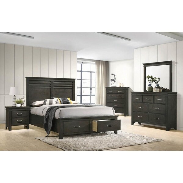 Breem Bark Wood 2-piece Storage Bedroom Set with Chest