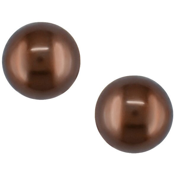Miadora 14k Gold Round Brown Cultured Freshwater Pearl Earrings Miadora 14k Gold Round Brown Cultured Freshwater Pearl Earrings 8 5 9mm
