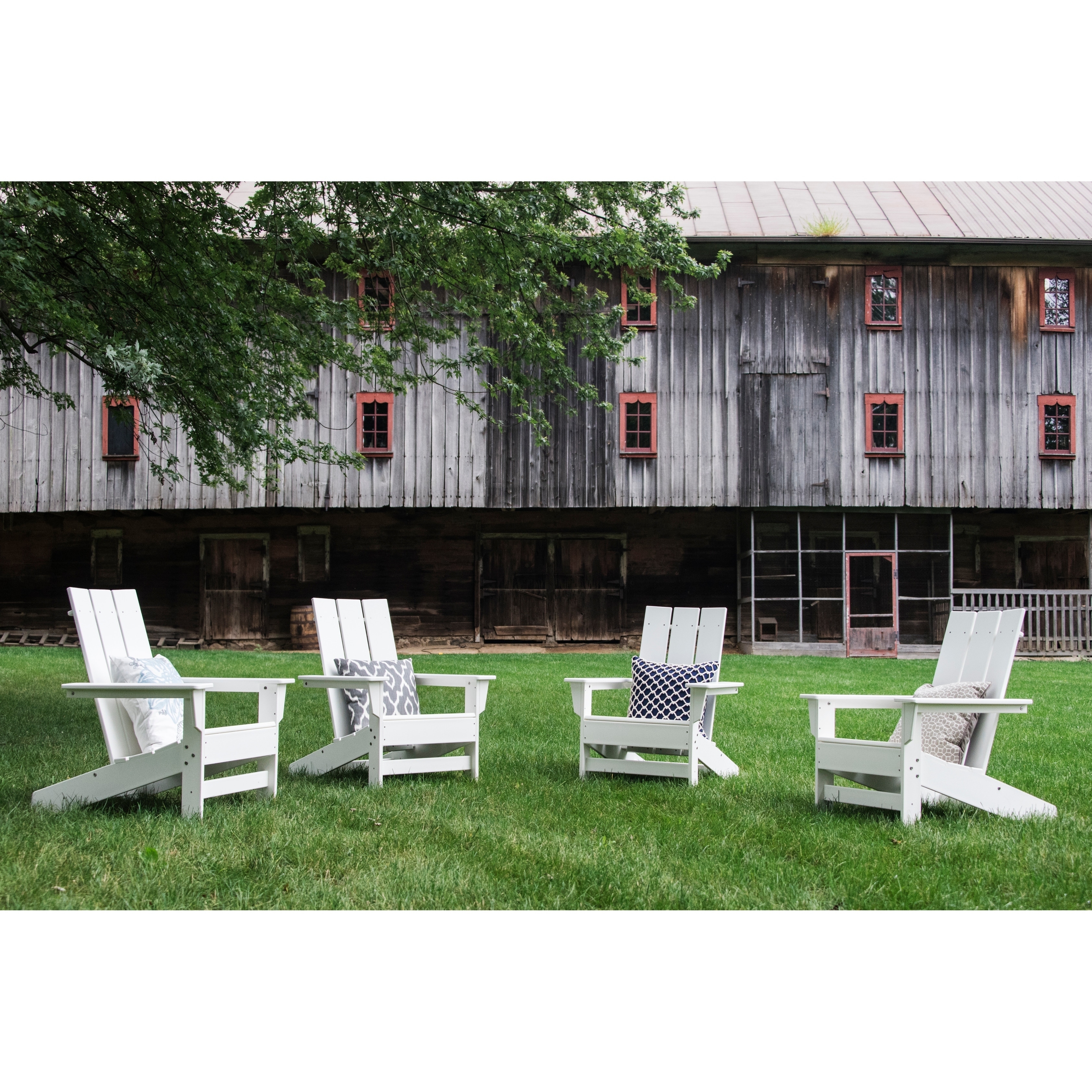 hawkesbury recycled plastic modern adirondack chairs set of 4 havenside home