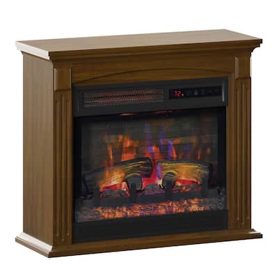duraflame Wall Mantel Infrared QuartzElectric Fireplace with Crackling Sound - N/A
