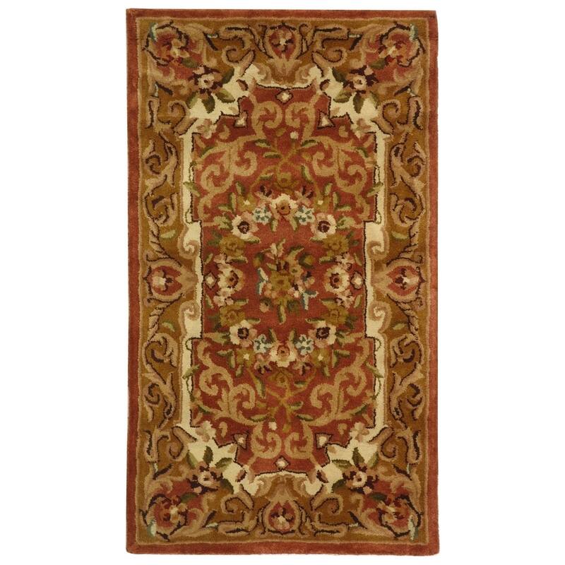 SAFAVIEH Handmade Classic Vonnie Traditional Oriental Wool Rug - 2'3" x 4' - Rust/Gold - Rectangle