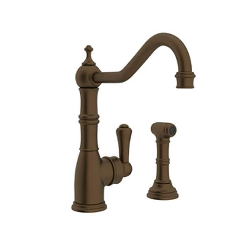 Rohl Perrin and Rowe Kitchen Faucet and Metal Lever Handle - English Bronze