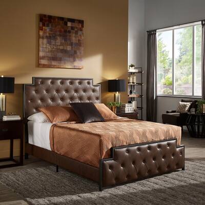 Jameson Gunmetal Finish Tufted Bed by iNSPIRE Q Modern