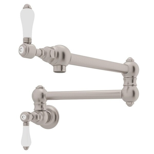 Rohl Italian Kitchen Pot Filler With Double Lever Handle Bed Bath   Rohl A1451LPSTN 2 Italian Kitchen Pot Filler With Double Lever Handle F8095e14 23e0 476d 9562 8d0504e9a0c8 600 