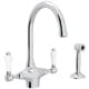 preview thumbnail 1 of 0, Rohl Italian Kitchen San Julio Kitchen Faucet with Double-Lever Handle