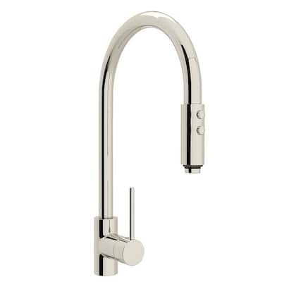 Rohl LS57L-PN-2 Pirellone Pull-Down Faucet with Single-Lever Handle