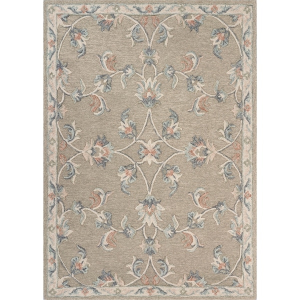 Mirroring Floral Bloom Area Rug 5'0" x 7'0" - 5'0" x 7'0"