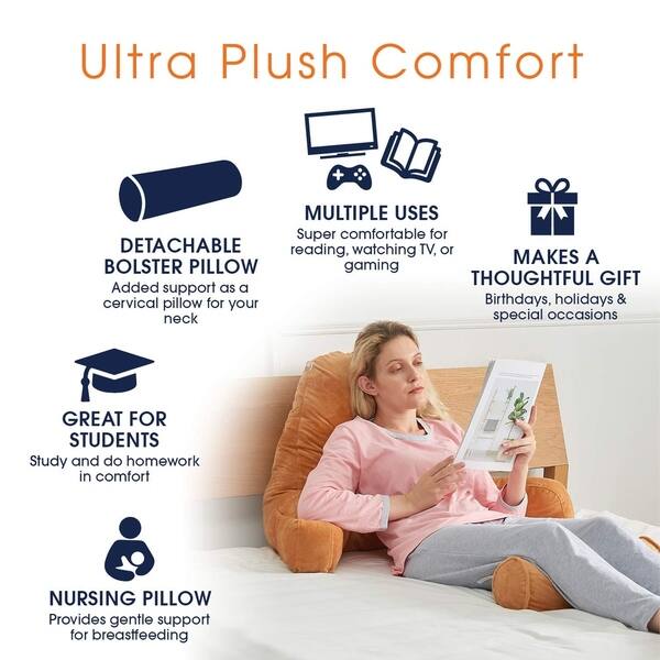 Shop Cheer Collection Tv And Reading Pillow With Detachable