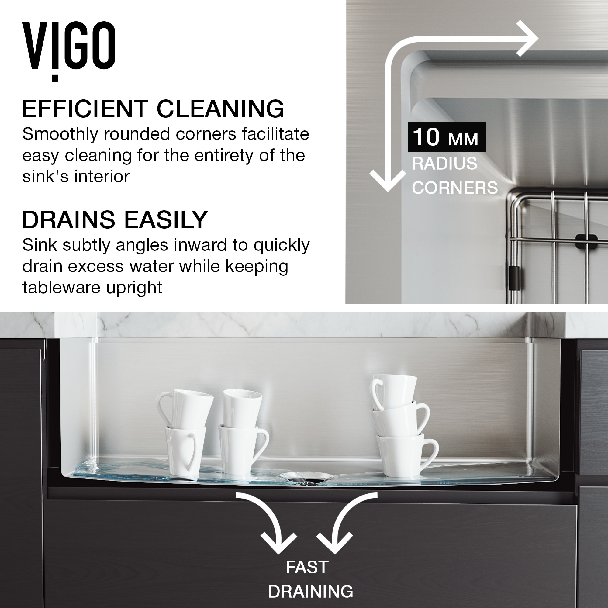 VIGO All-In-One 30 Camden Stainless Steel Farmhouse Apron Kitchen Sink Set  With Greenwich Faucet In Matte Black, Grid, Strainer And Soap Dispenser