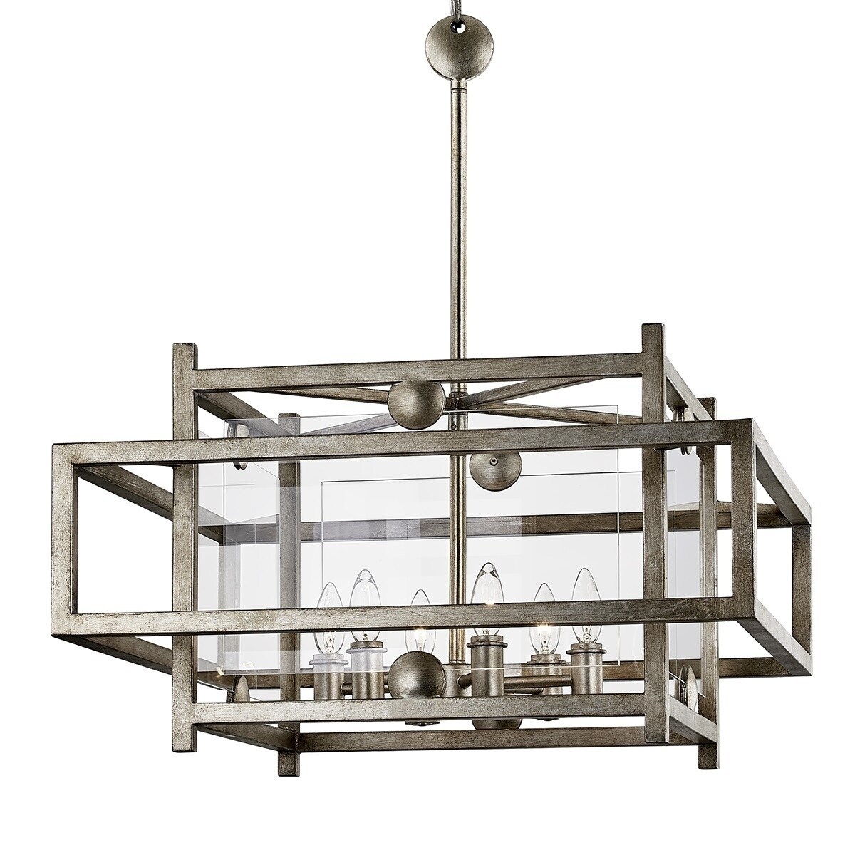 Crosby 6-light Antique Silver Leaf Chandelier - Chandeliers For Bedrooms by Overstock.com