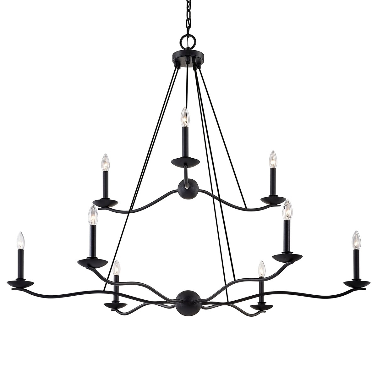 Sawyer 9-light Forged Iron Chandelier - Chandeliers For Bedrooms by Overstock.com