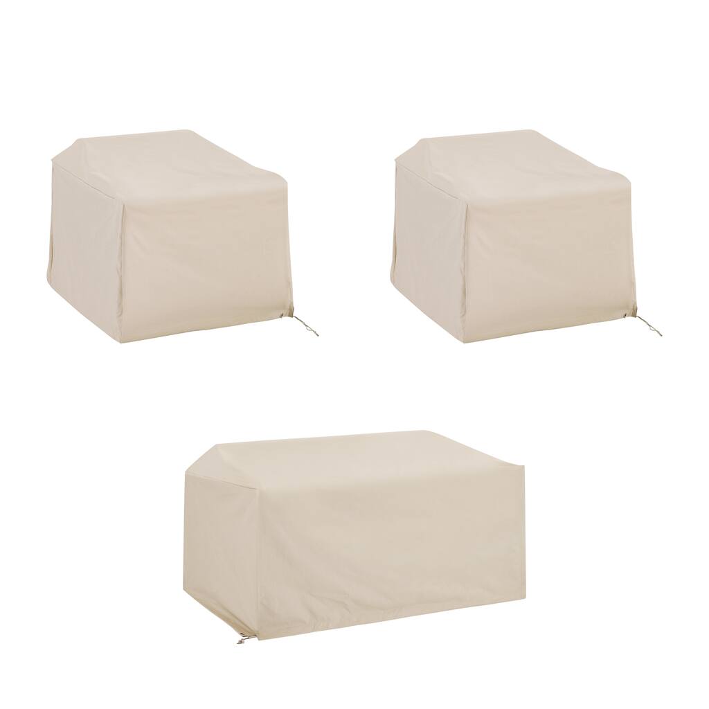 Crosley 3Pc Furniture Cover Set Tan Loveseat, 2 Chairs