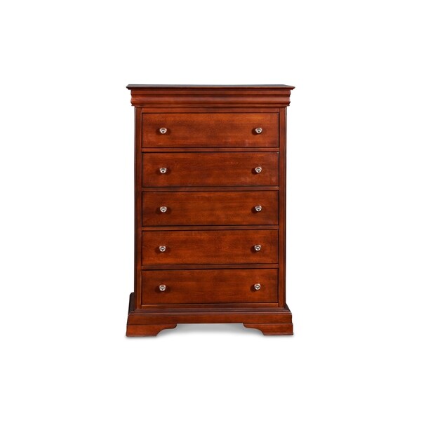 Versailles Bordeaux 5-drawer Lift Top Chest