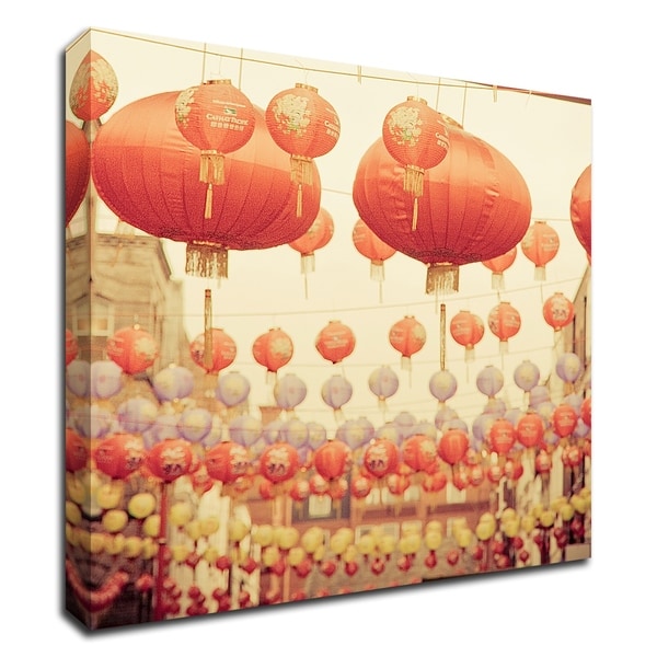 "Chinese Lanterns" by Keri Bevan, Print on Canvas, Ready to Hang