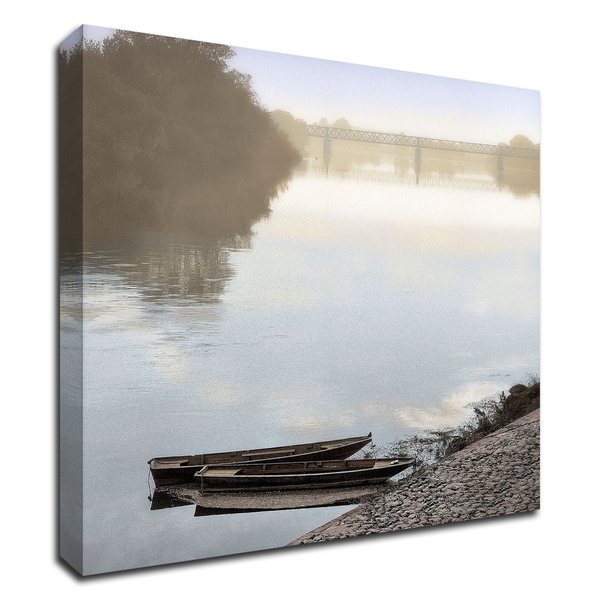 "Boats on the Seine 2" by Alan Blaustein, Print on Canvas, Ready to Hang