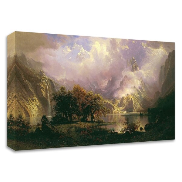 "Rocky Mountain Landscape" by Albert Bierstadt, Print on Canvas, Ready to Hang