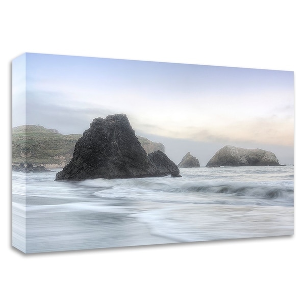 "Crescent Beach Waves 1" by Alan Blaustein, Print on Canvas, Ready to Hang