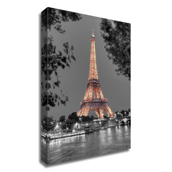 "Nuit sur la Seine" by Alan Blaustein, Print on Canvas, Ready to Hang