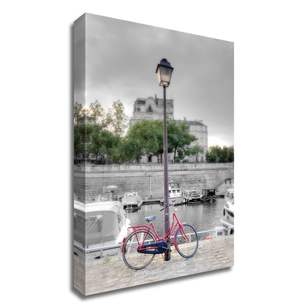 "Bicycle St Martin Canal 1" by Alan Blaustein, Print on Canvas, Ready to Hang