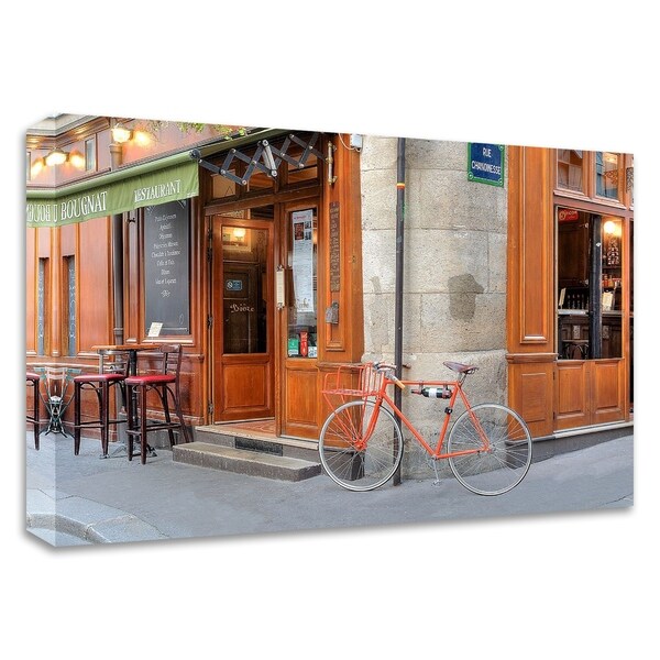 "Orange Bicycle, Paris" by Alan Blaustein, Print on Canvas, Ready to Hang